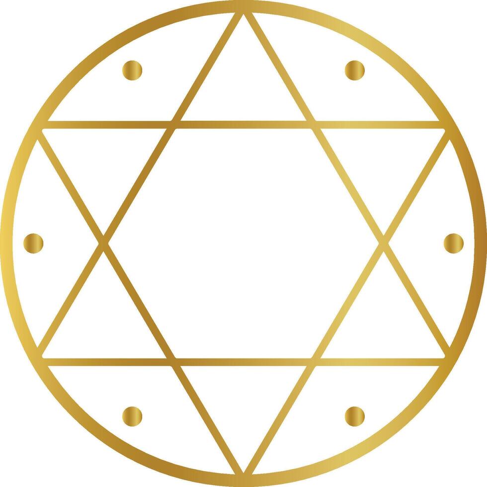 d'or étoile de David, étoile de David judaïsme, or hexagone, angle, peint, or vecteur