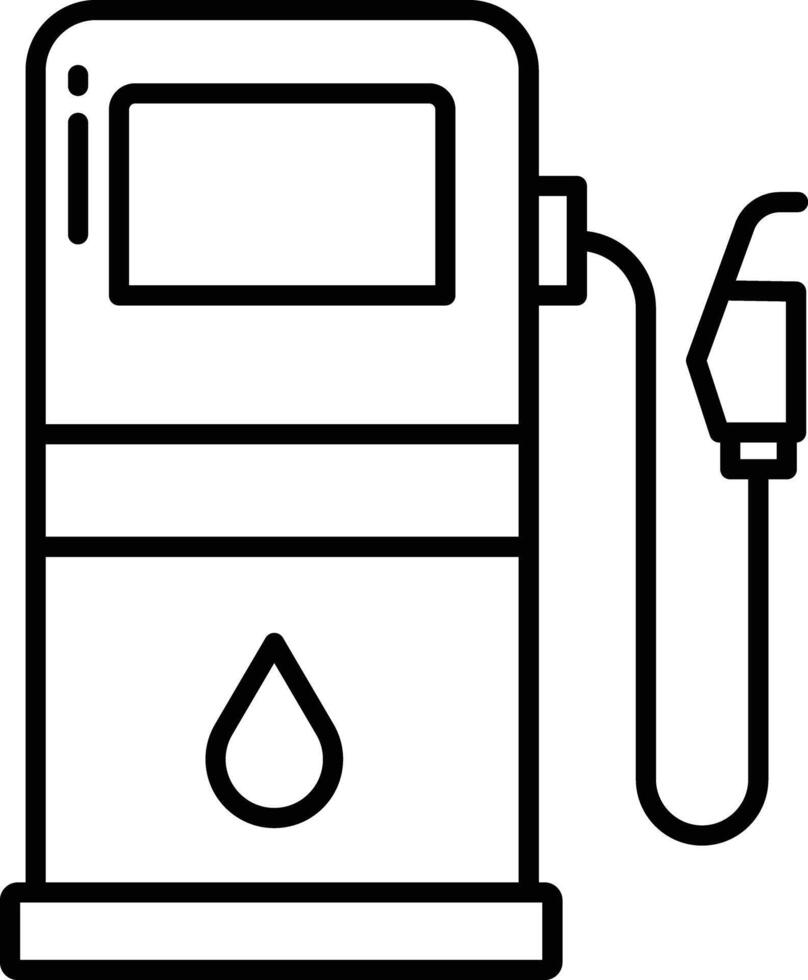 gaz station contour illustration vecteur