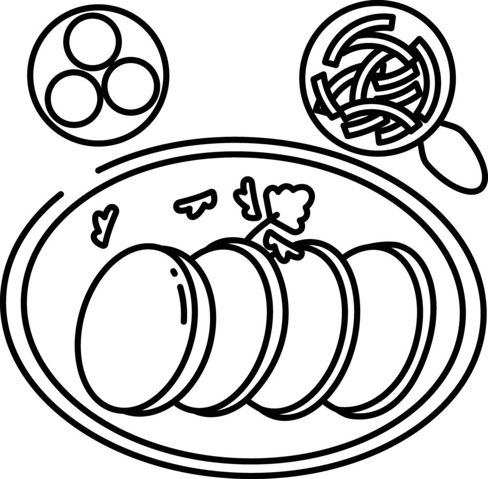 Sauerbraten contour illustration vecteur