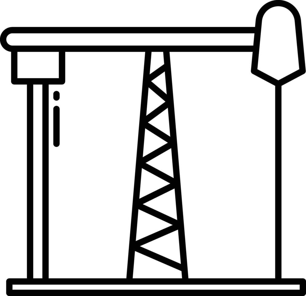 pétrole pompe contour illustration vecteur