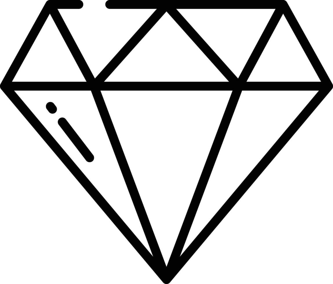 diamant contour illustration vecteur