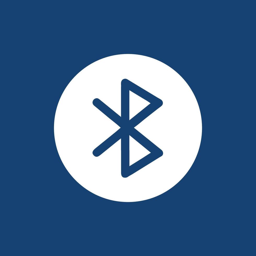 le Bluetooth logo sur une bleu Contexte vecteur