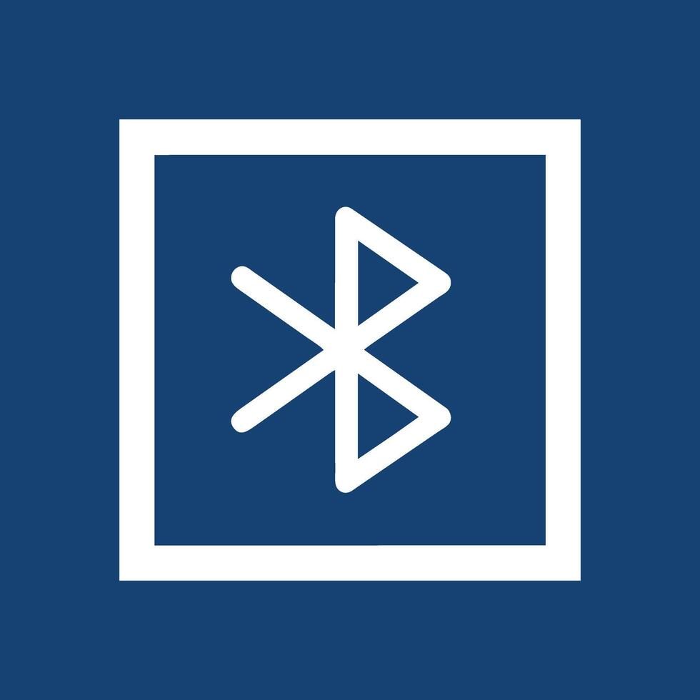 le Bluetooth logo sur une bleu Contexte vecteur