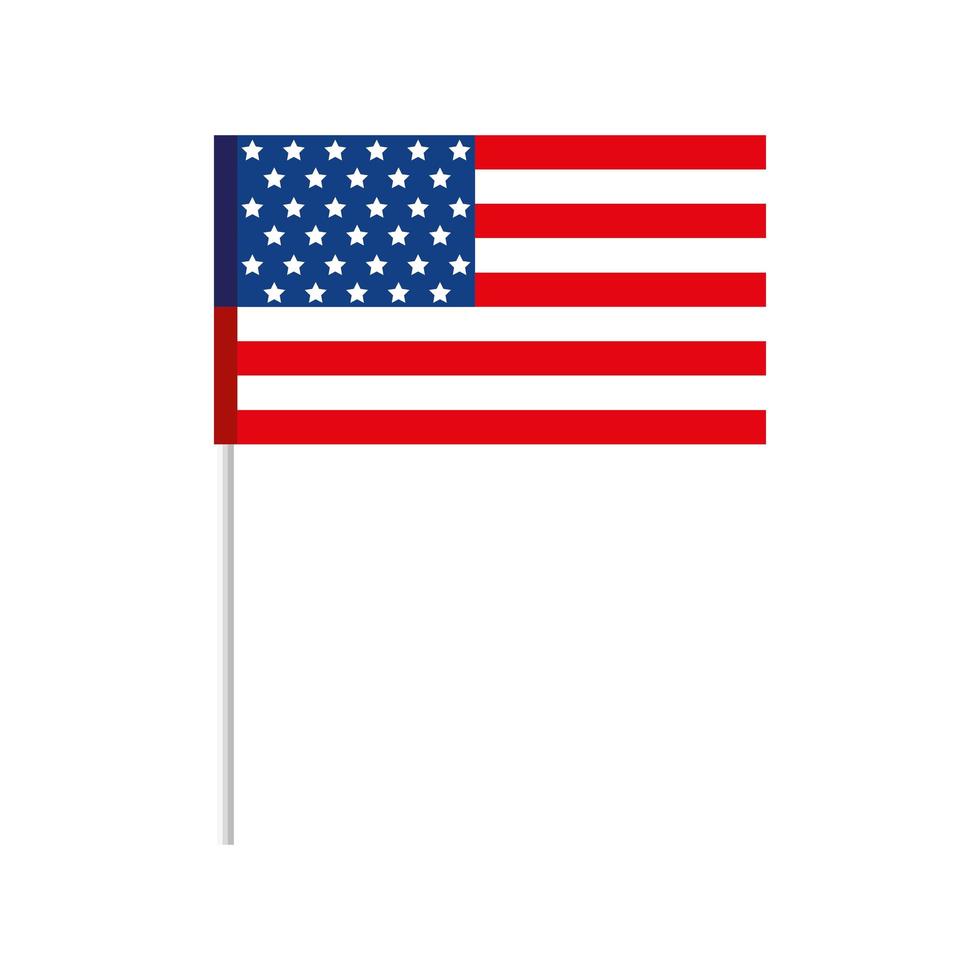 conception de vecteur de drapeau usa isolé