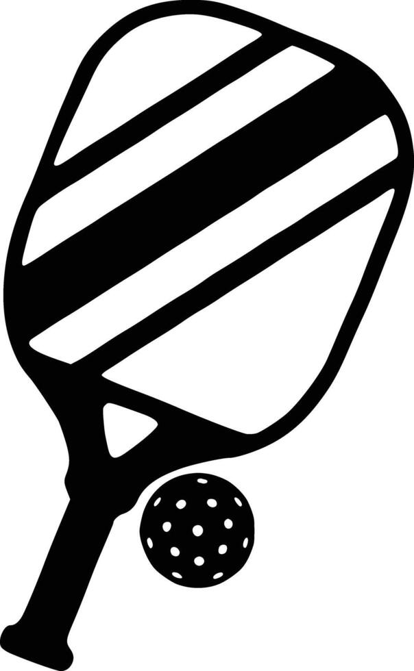 pickleball pagaies silhouette, pickleball club et Icônes illustration, haute qualité vecteur