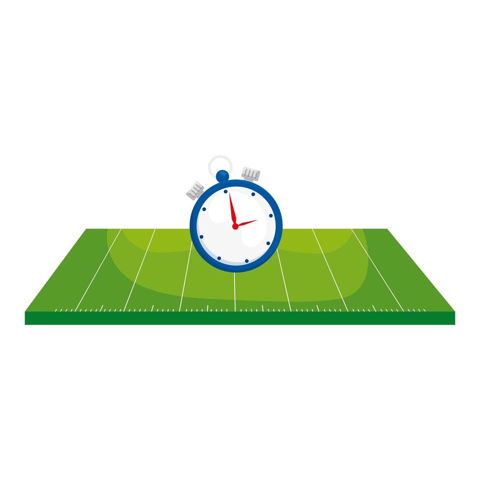 terrain de football américain avec chronomètre vecteur