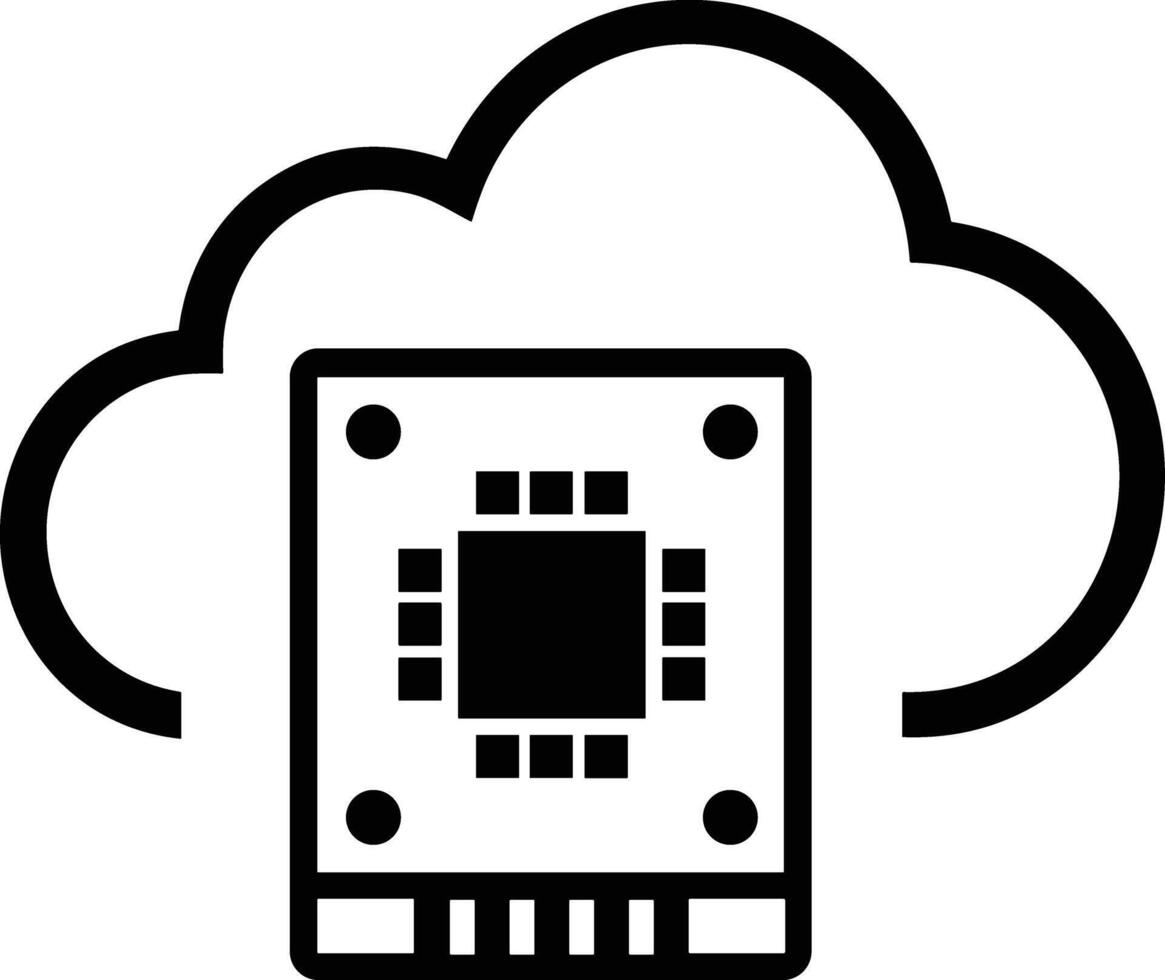 nuage icône symbole image. illustration de le hébergement espace de rangement vecteur