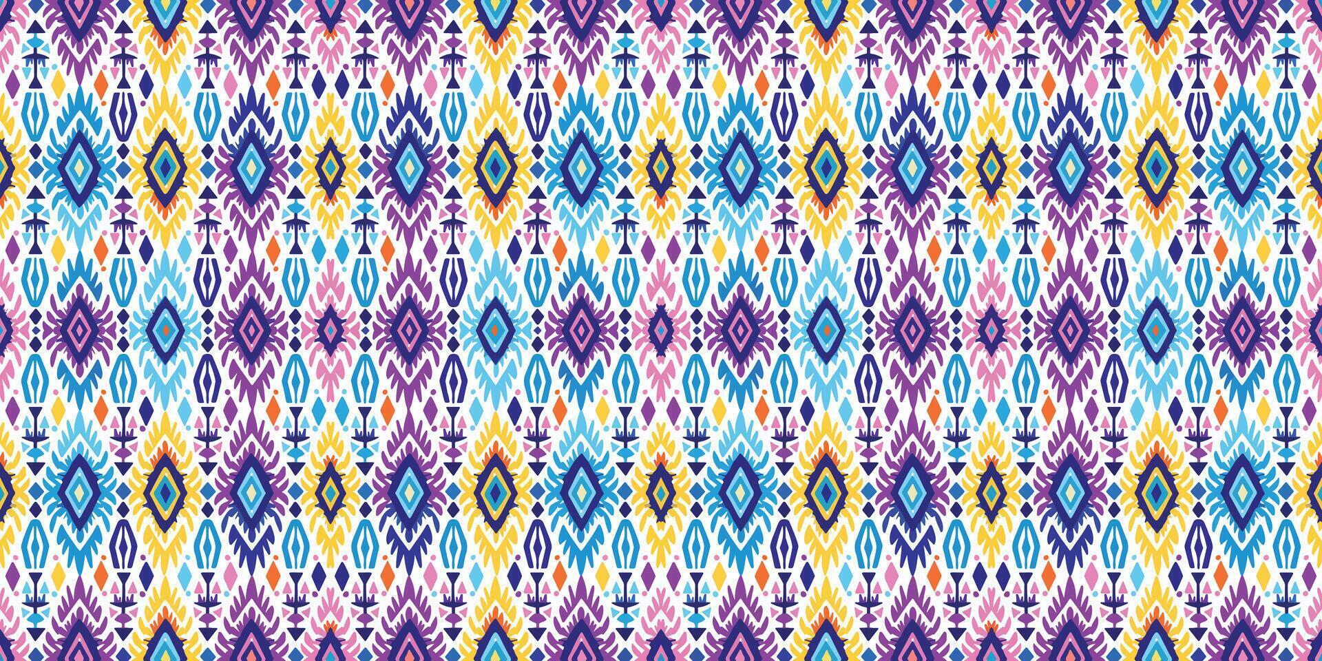 sans couture batik motif, sans couture tribal batik modèle, et sans couture coloré modèle ressembler ethnique bohème, aztèque, et ikat styles.designed pour utilisation dans papier peint, tissu, rideau, tapis, batik broderie vecteur