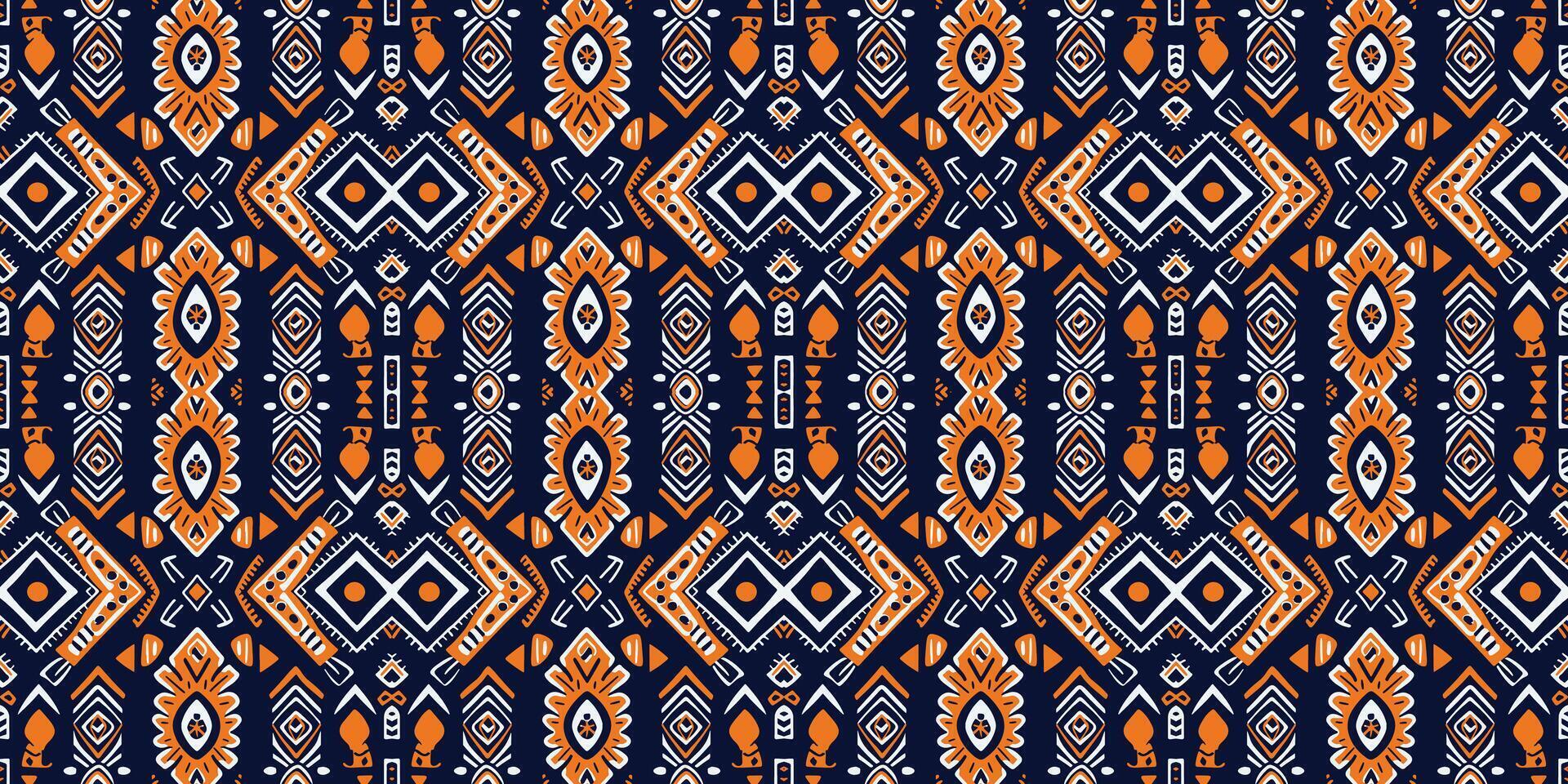 sans couture batik motif, sans couture tribal batik modèle, et sans couture coloré modèle ressembler ethnique bohème, aztèque, et ikat styles.designed pour utilisation dans papier peint, tissu, rideau, tapis, batik broderie vecteur