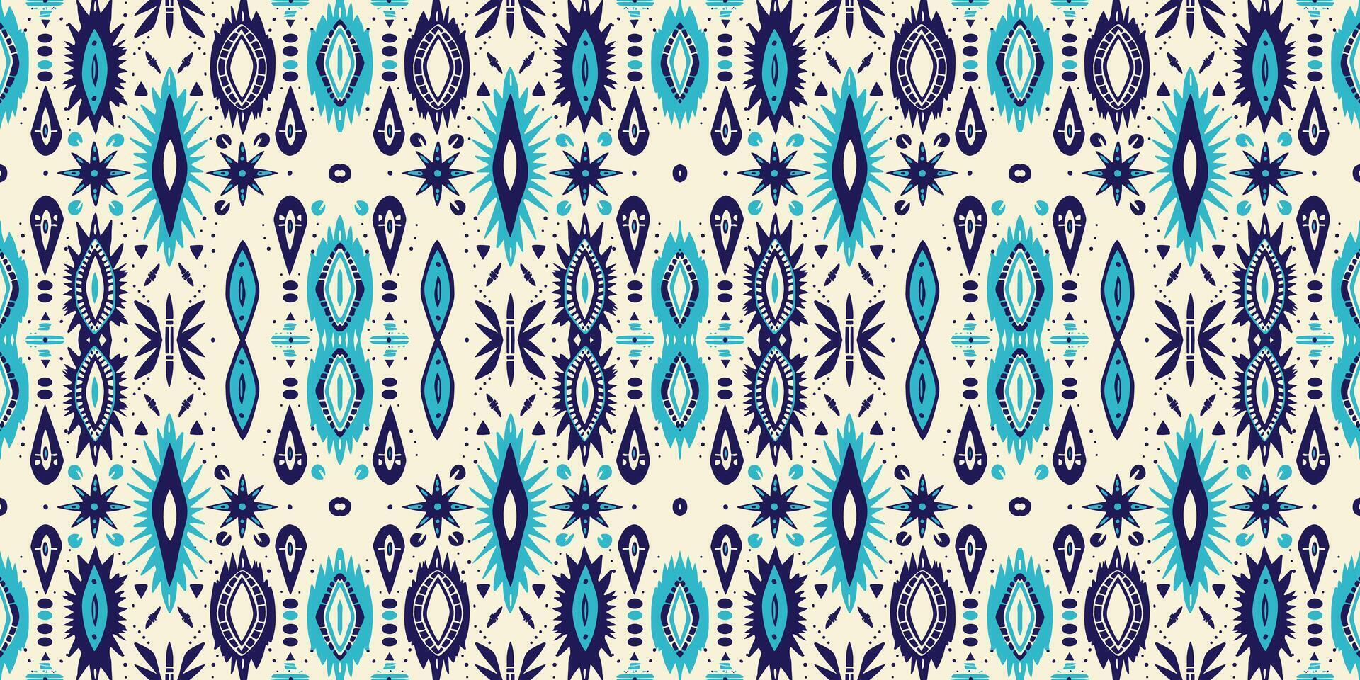 sans couture batik motif, sans couture tribal batik modèle, et sans couture coloré modèle ressembler ethnique bohème, aztèque, et ikat styles.designed pour utilisation dans papier peint, tissu, rideau, tapis, batik broderie vecteur