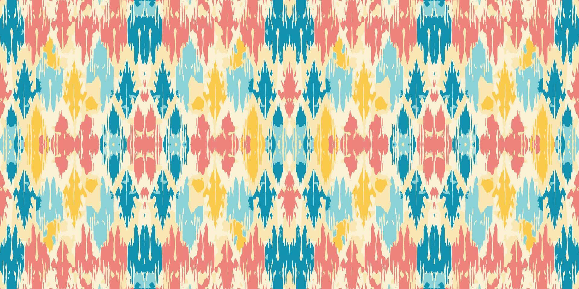 sans couture batik motif, sans couture tribal batik modèle, et sans couture coloré modèle ressembler ethnique bohème, aztèque, et ikat styles.designed pour utilisation dans papier peint, tissu, rideau, tapis, batik broderie vecteur