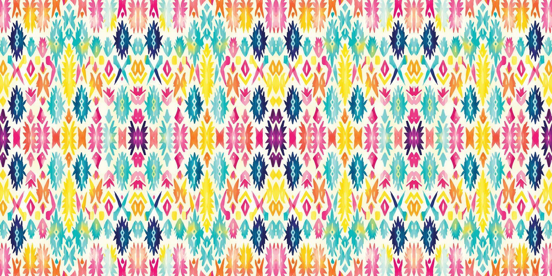 sans couture batik motif, sans couture tribal batik modèle, et sans couture coloré modèle ressembler ethnique bohème, aztèque, et ikat styles.designed pour utilisation dans papier peint, tissu, rideau, tapis, batik broderie vecteur