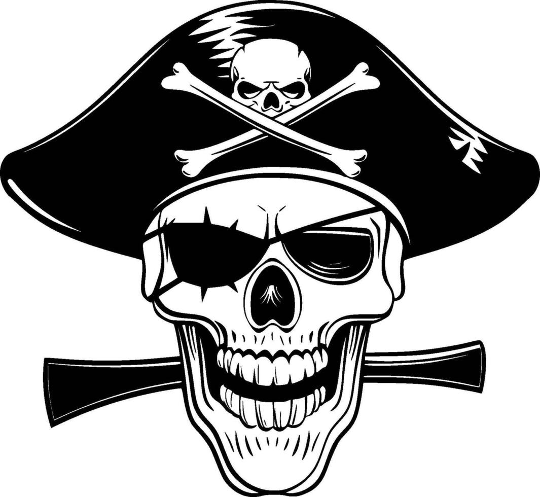 pirate et mer thème icône vecteur