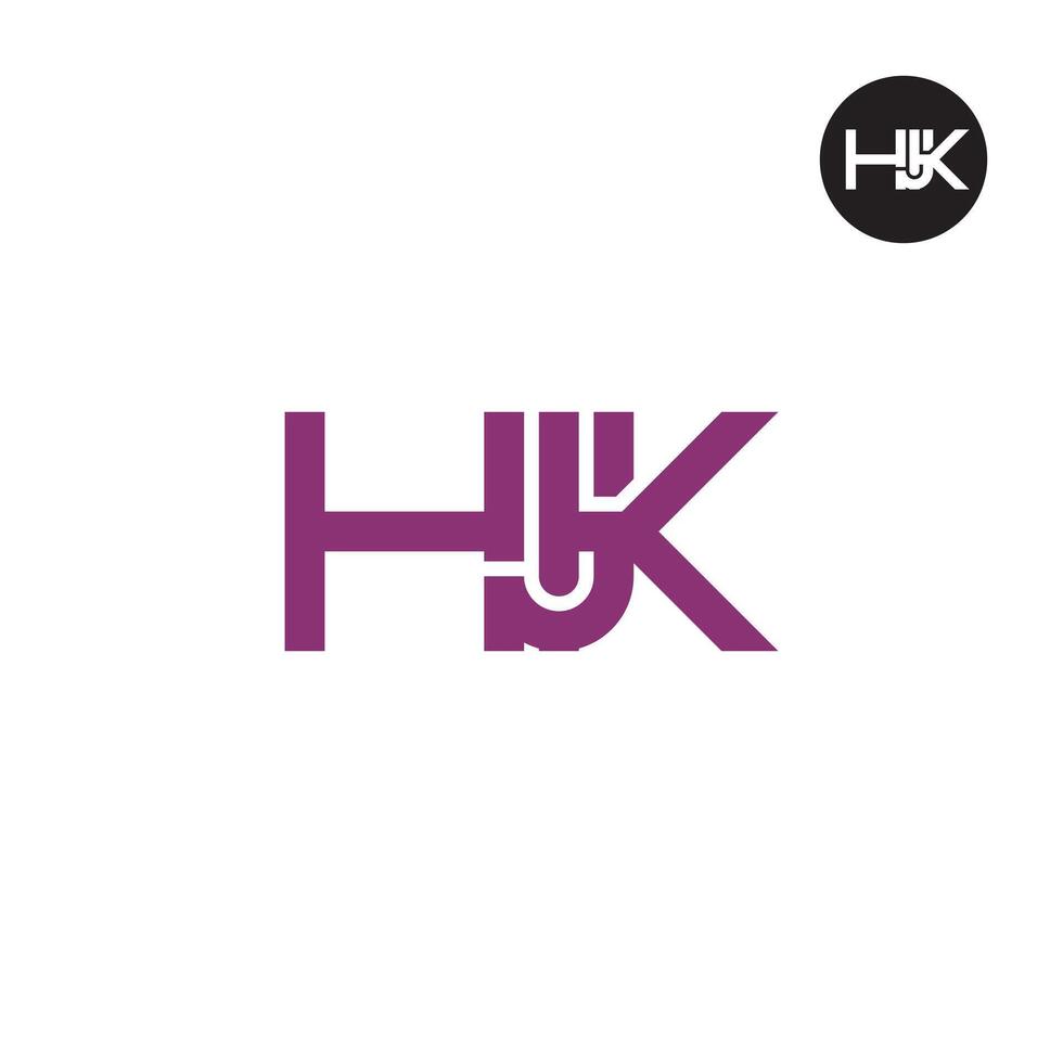 hjk logo lettre monogramme conception vecteur