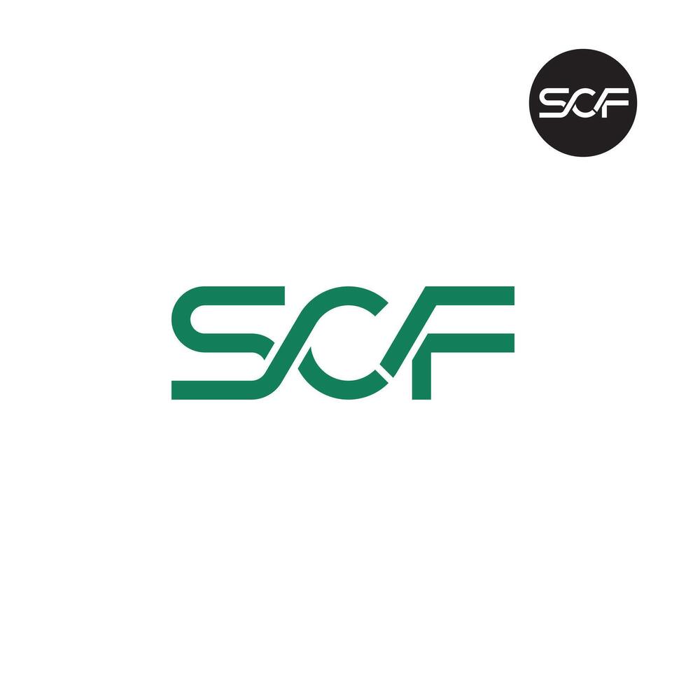 lettre scf monogramme logo conception vecteur