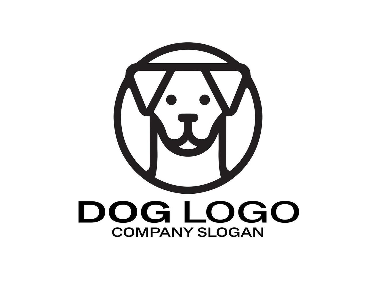 modèle de conception de logo de chien vecteur