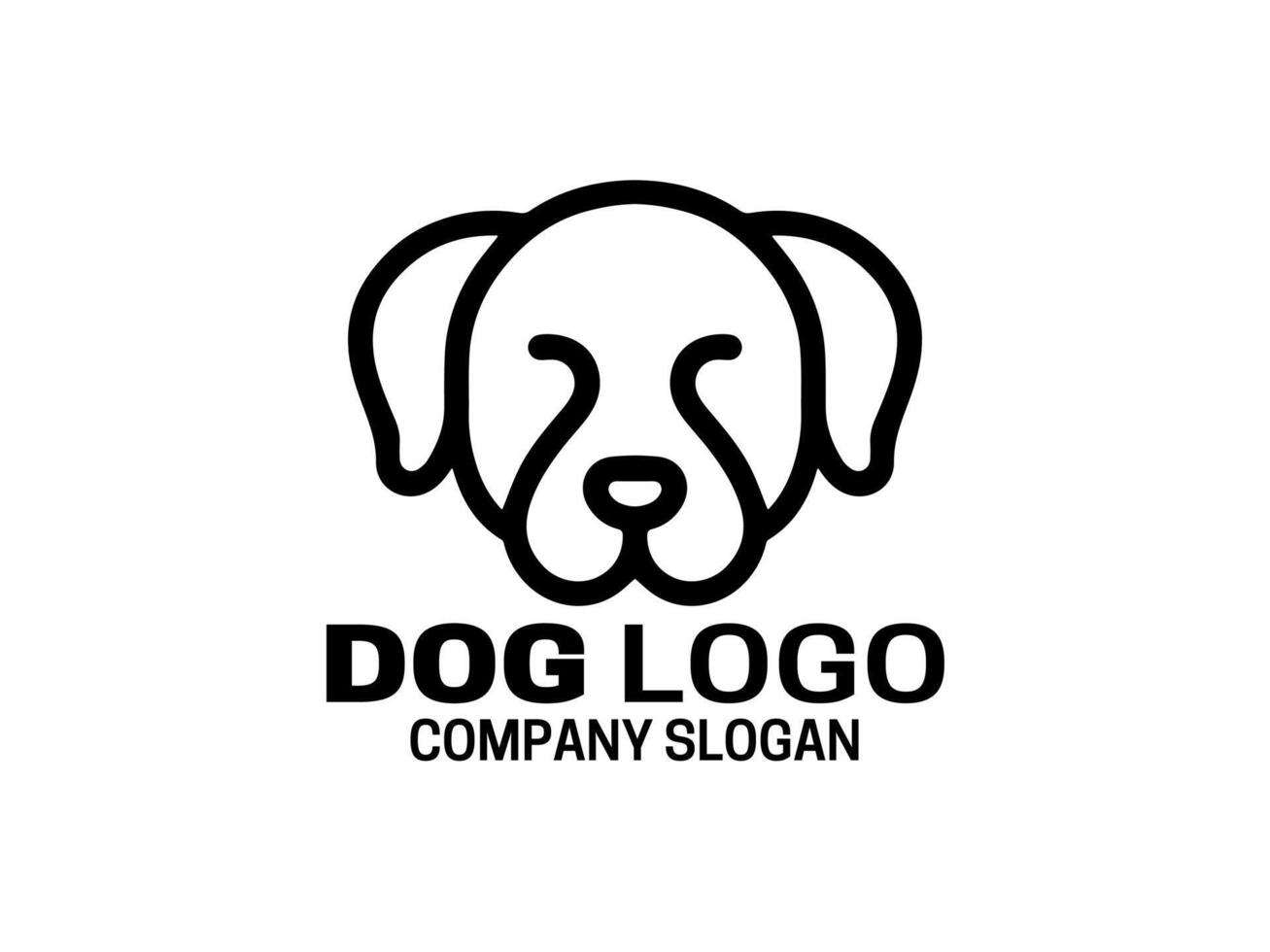 modèle de conception de logo de chien vecteur