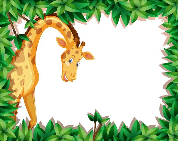 Une girafe dans un cadre nature vecteur