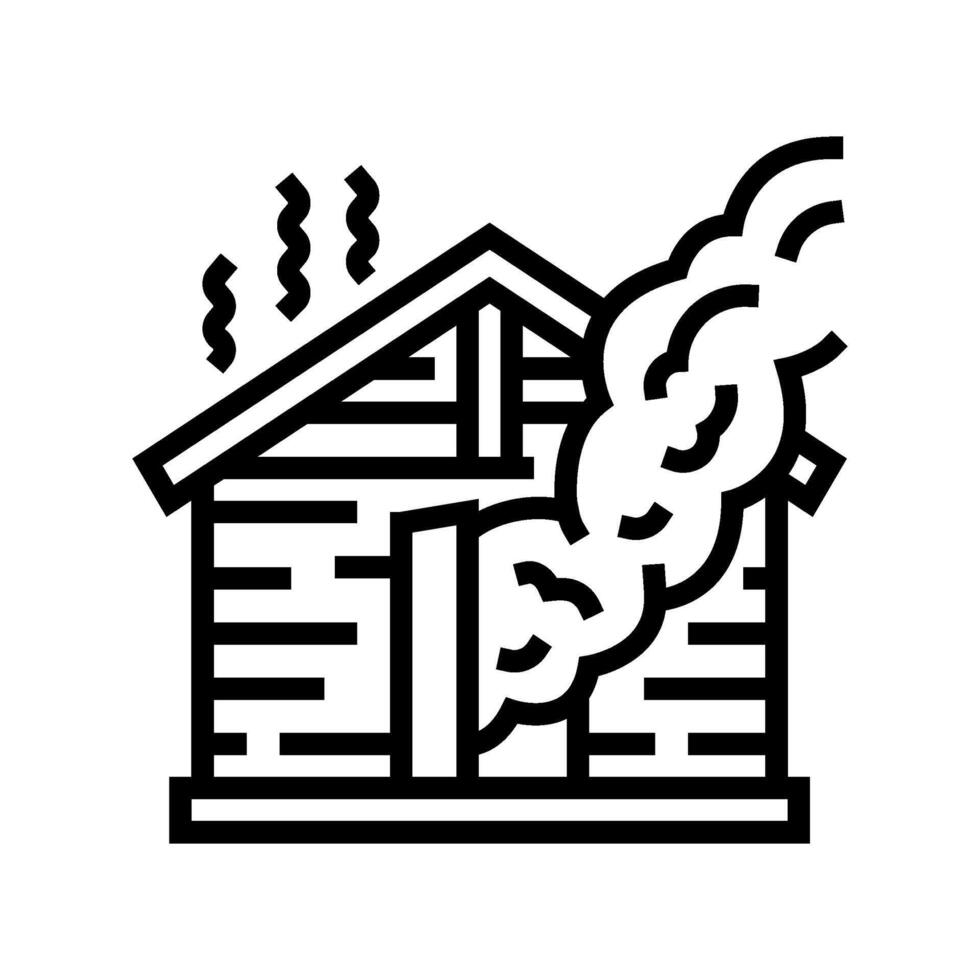 finlandais sauna ligne icône illustration vecteur
