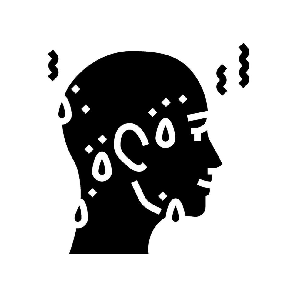 transpiration sauna glyphe icône illustration vecteur