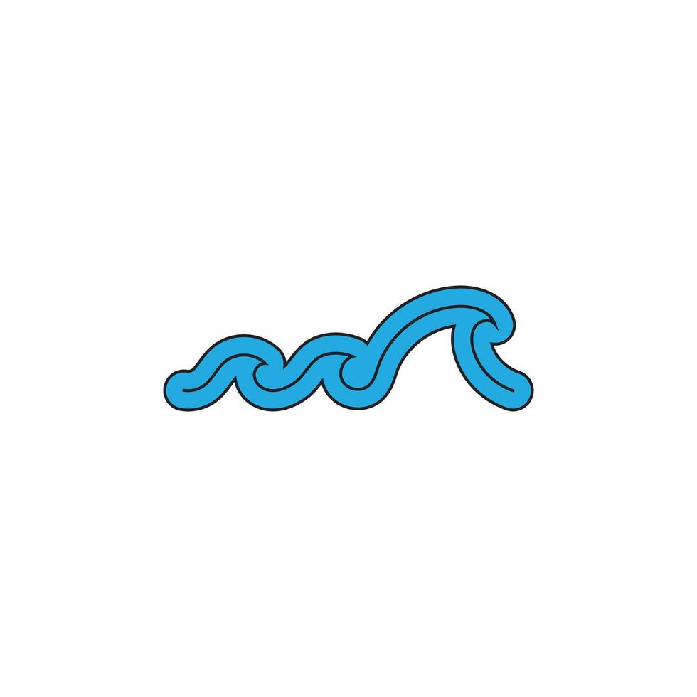 l'eau vague logo, plage vagues, mer, conception vecteur