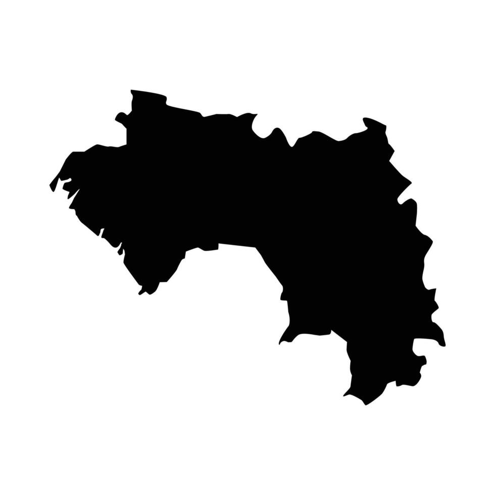 silhouette carte de Guinée vecteur