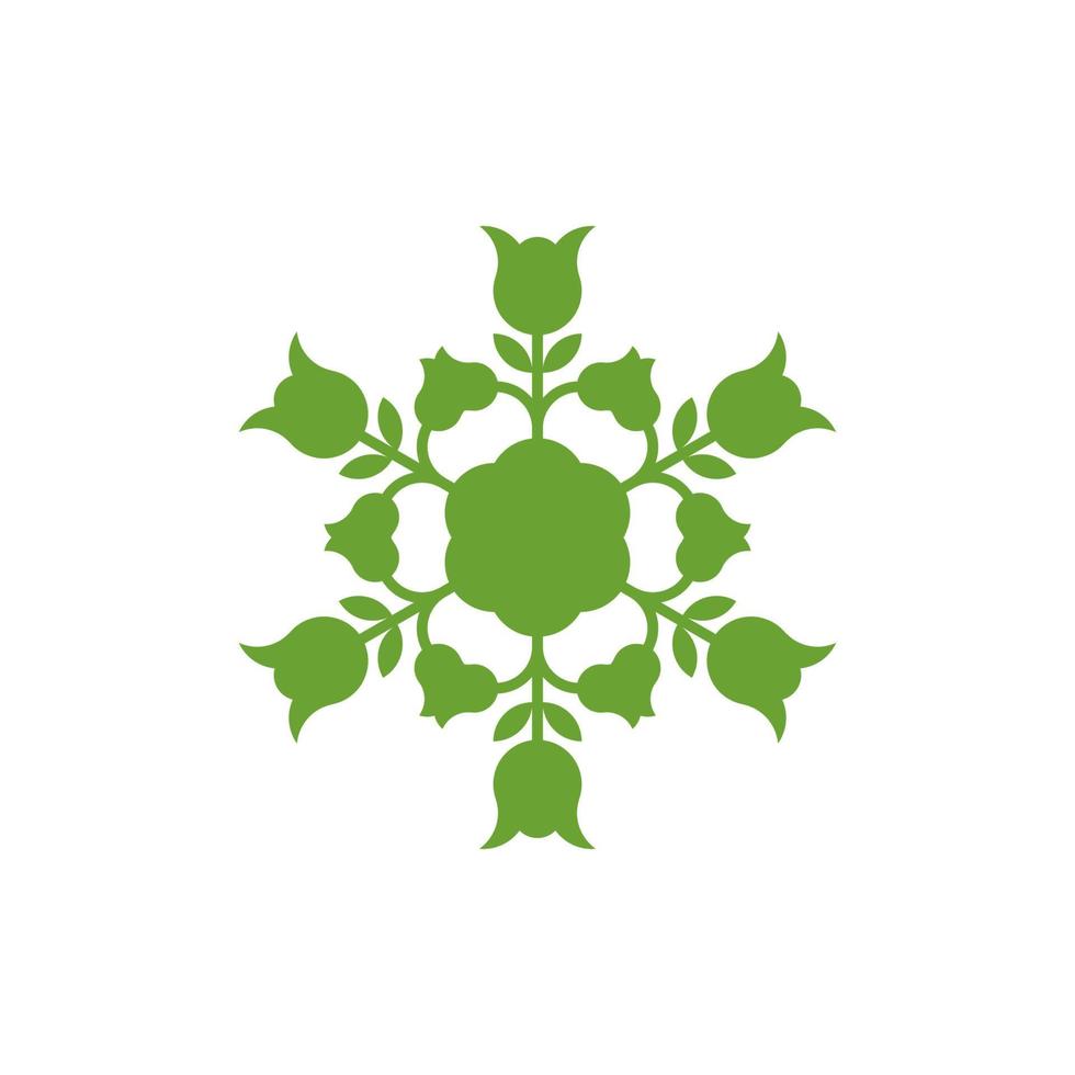 tourbillon fleur plante beaty symbole géométrique logo vecteur