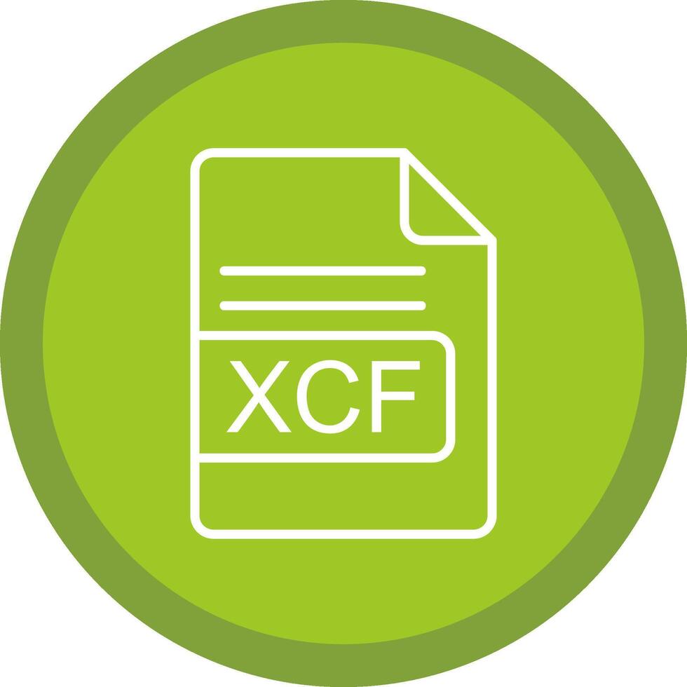 xcf fichier format ligne multi cercle icône vecteur