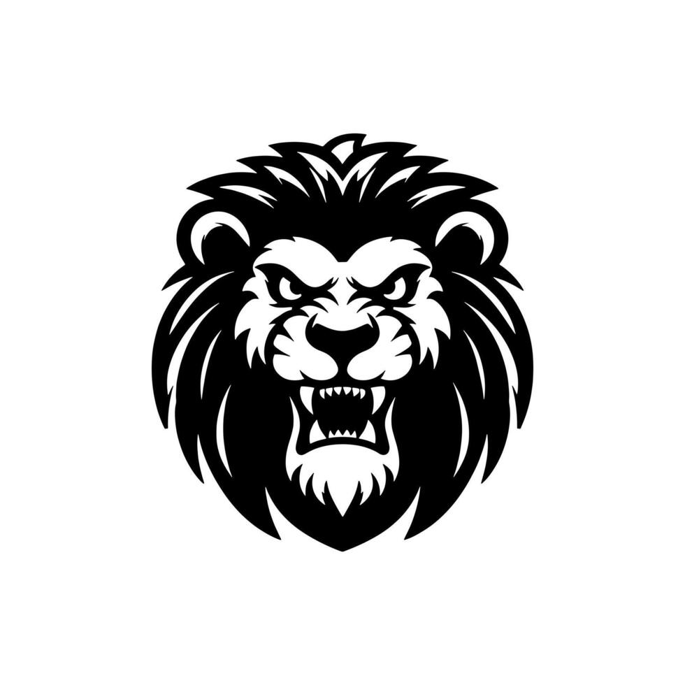 illustration de en colère Lion tête logo mascotte vecteur