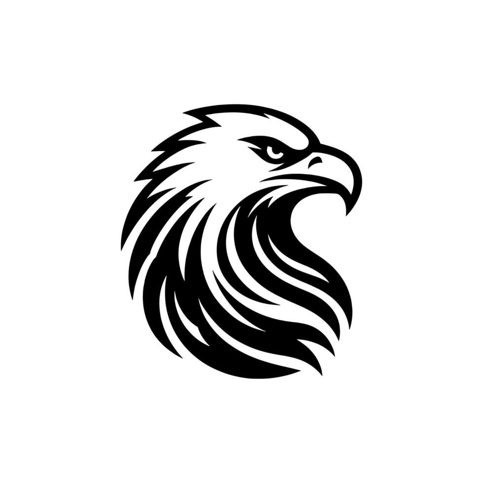 Aigle tête logo illustration vecteur