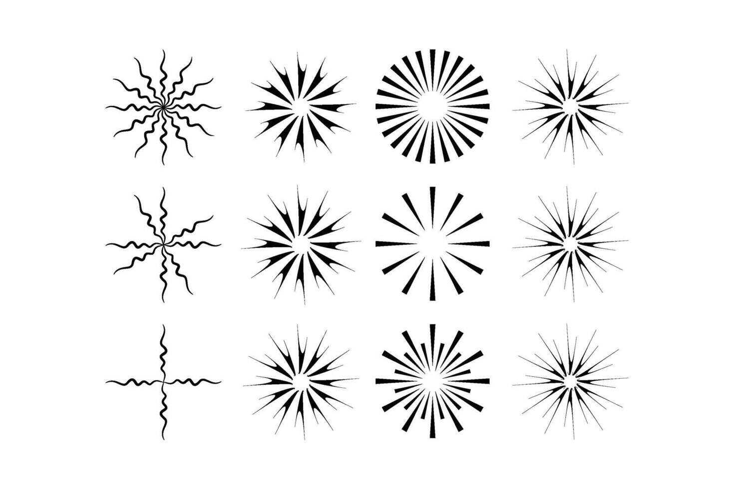 abstrait scintillait forme symbole signe pictogramme symbole visuel illustration ensemble vecteur