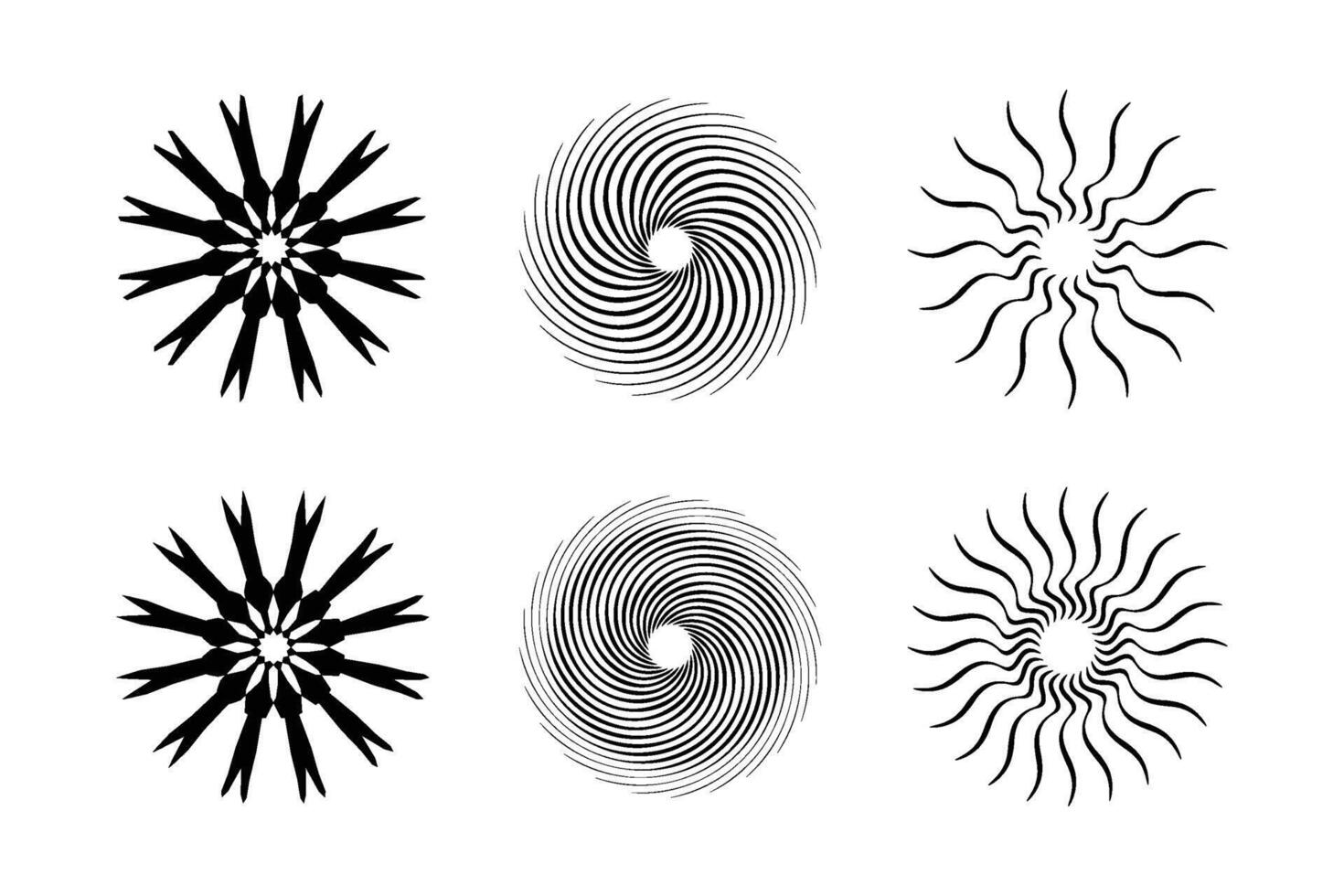 abstrait scintillait forme symbole signe pictogramme symbole visuel illustration ensemble vecteur