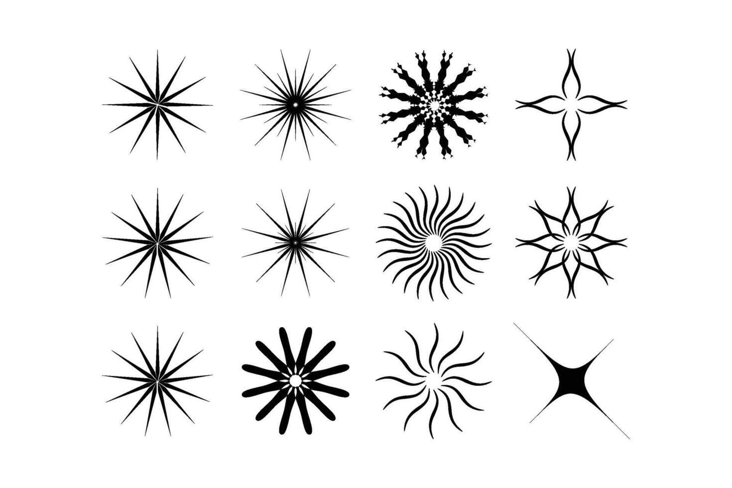 abstrait scintillait forme symbole signe pictogramme symbole visuel illustration ensemble vecteur