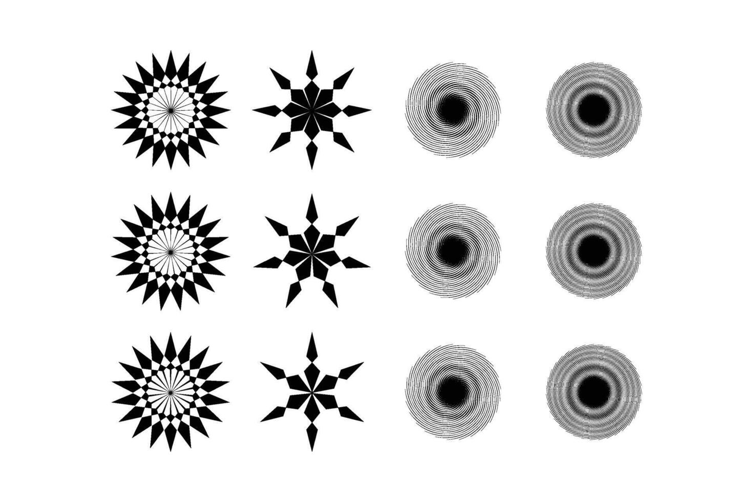 abstrait scintillait forme symbole signe pictogramme symbole visuel illustration ensemble vecteur