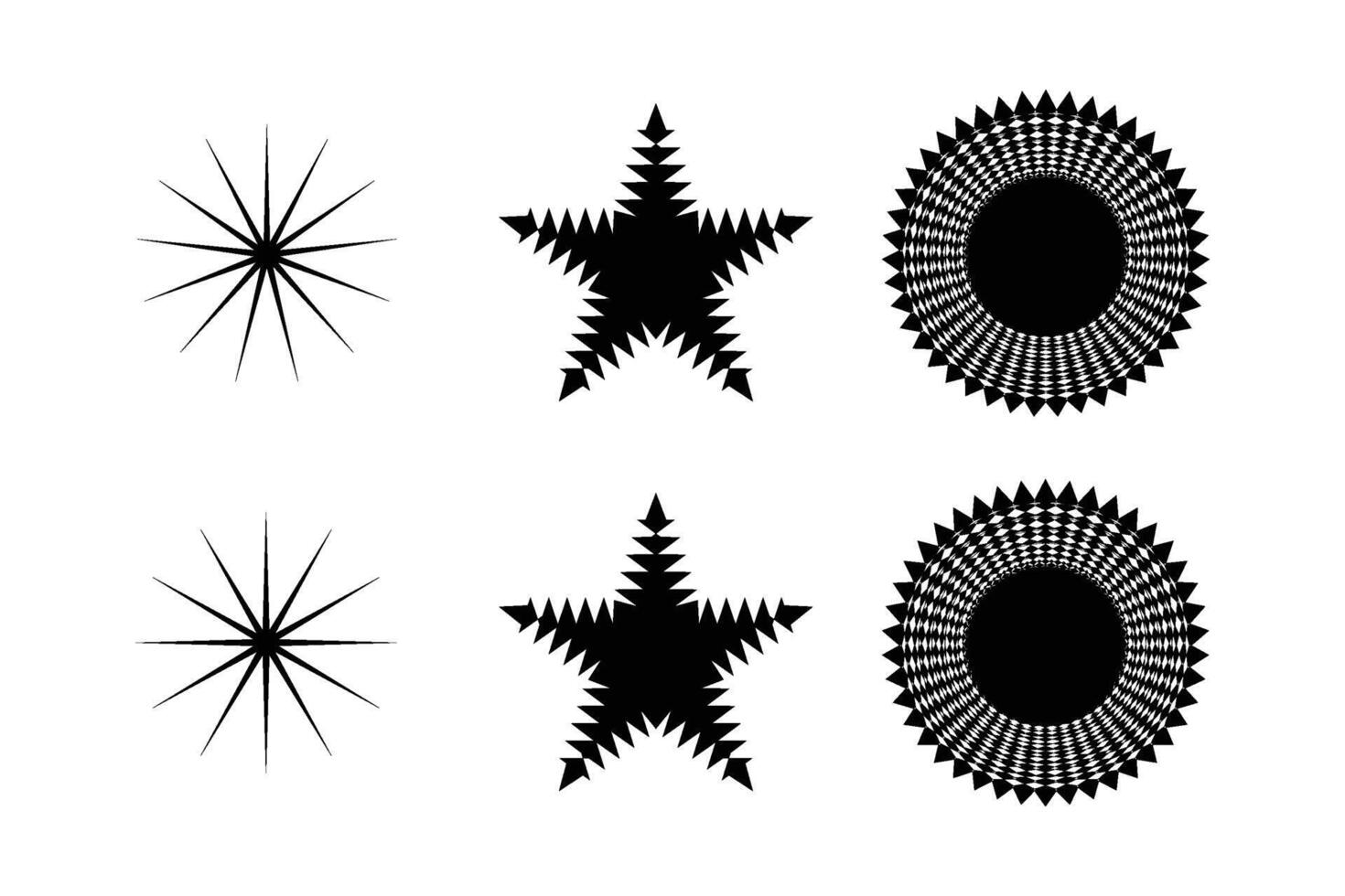 abstrait scintillait forme symbole signe pictogramme symbole visuel illustration ensemble vecteur