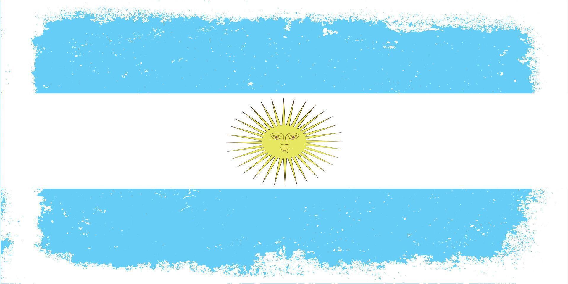 ancien plat conception grunge Argentine drapeau Contexte vecteur