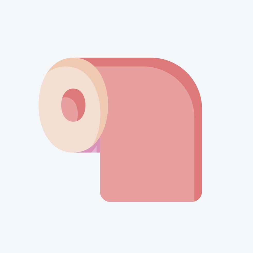 icône toilette papier. en relation à hygiène symbole. plat style. Facile conception illustration vecteur