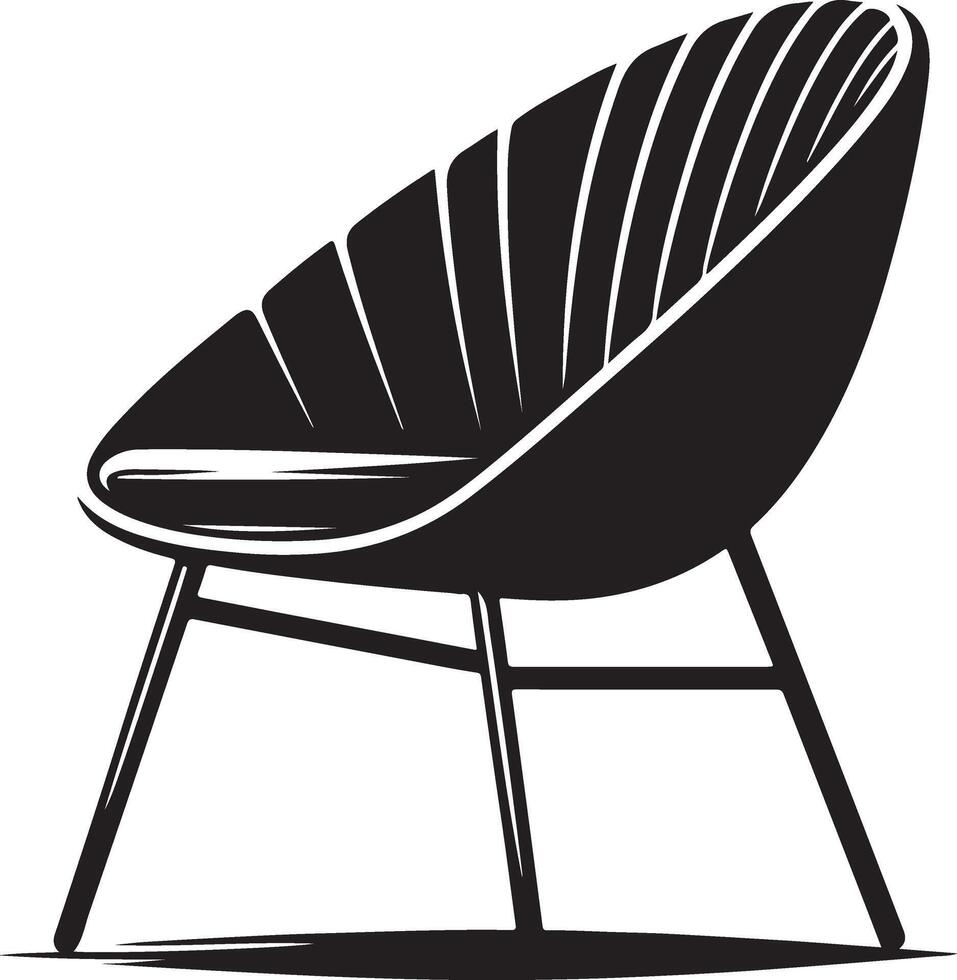 moderne chaise, noir Couleur silhouette vecteur