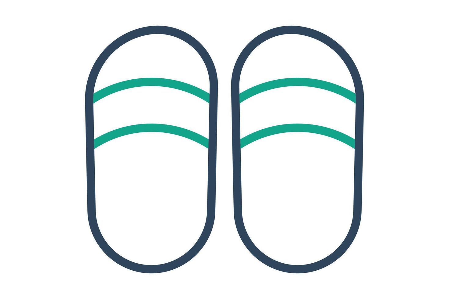 chaussons icône. icône en relation à textile. ligne icône style. textile élément illustration vecteur