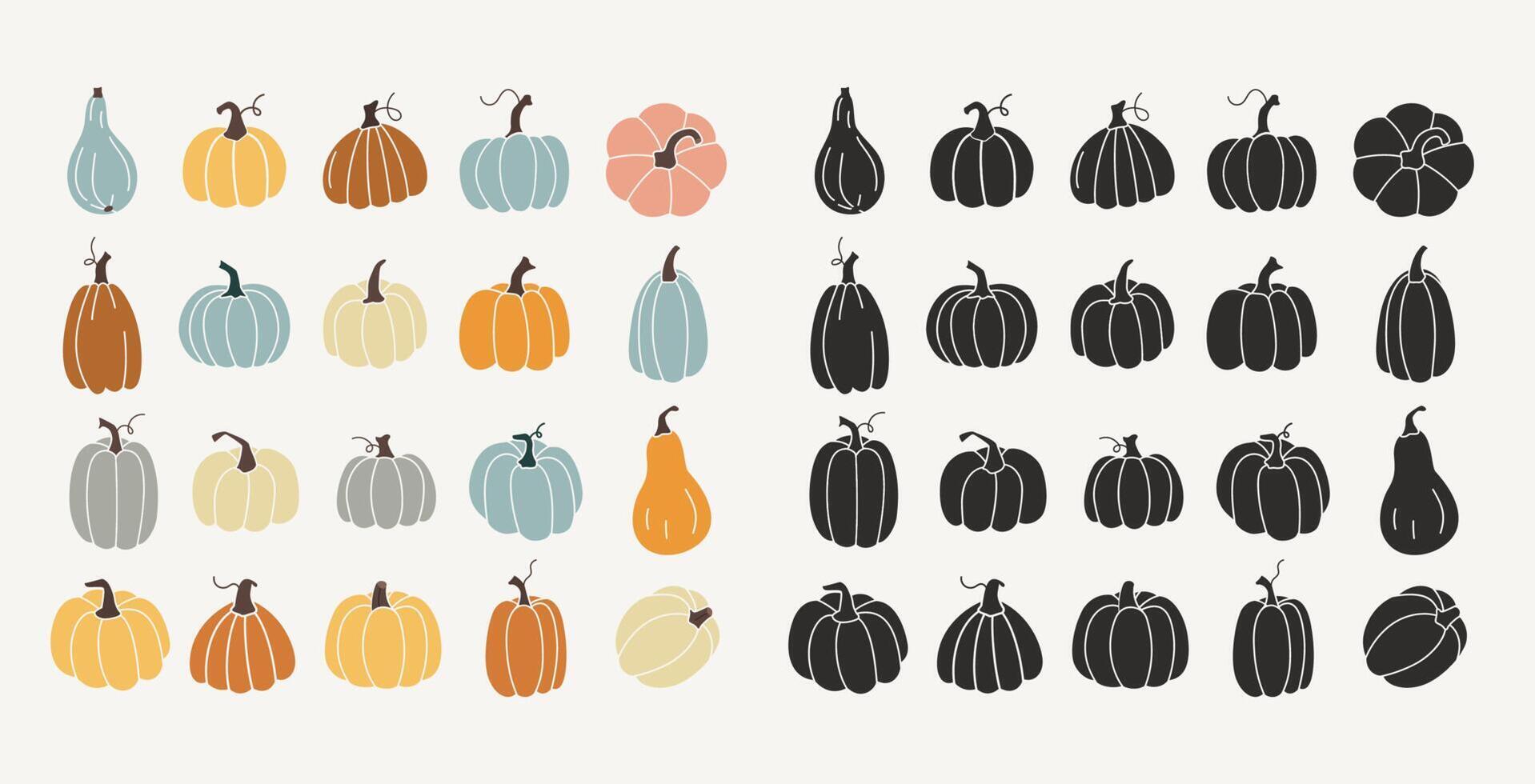 Halloween citrouilles clipart collection vecteur