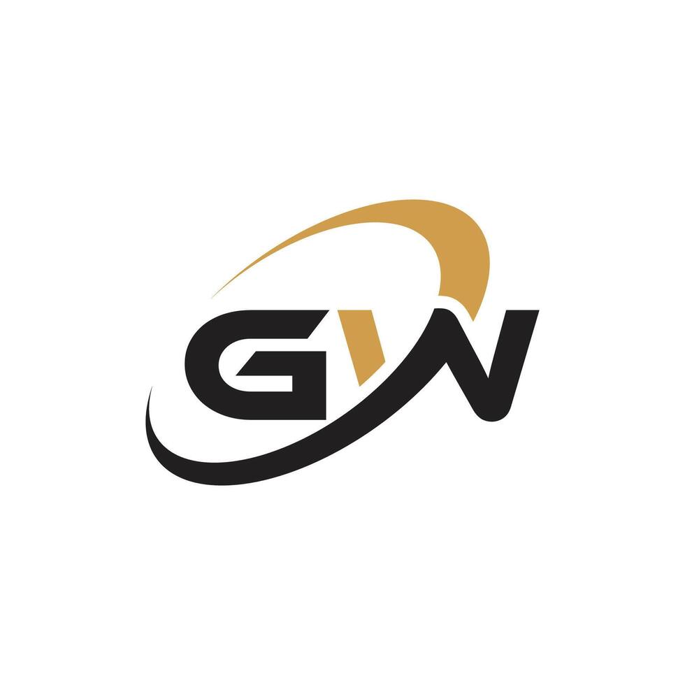 initiale lettre gw ou wg logo modèle conception. vecteur