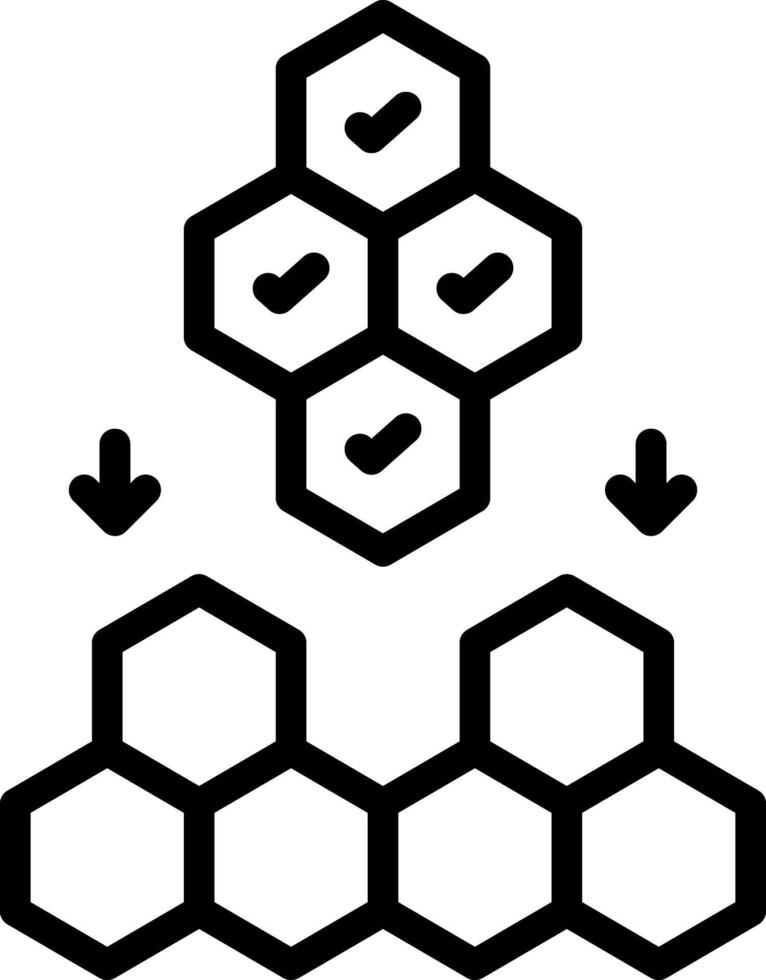 noir ligne icône pour problème résolution vecteur