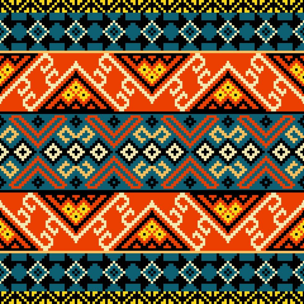 géométrique modèle tribal ,ethnique modèle traditionnel frontière décoration pour arrière-plan, fond d'écran, illustration, textile, tissu, vêtements, batique, tapis, broderie vecteur