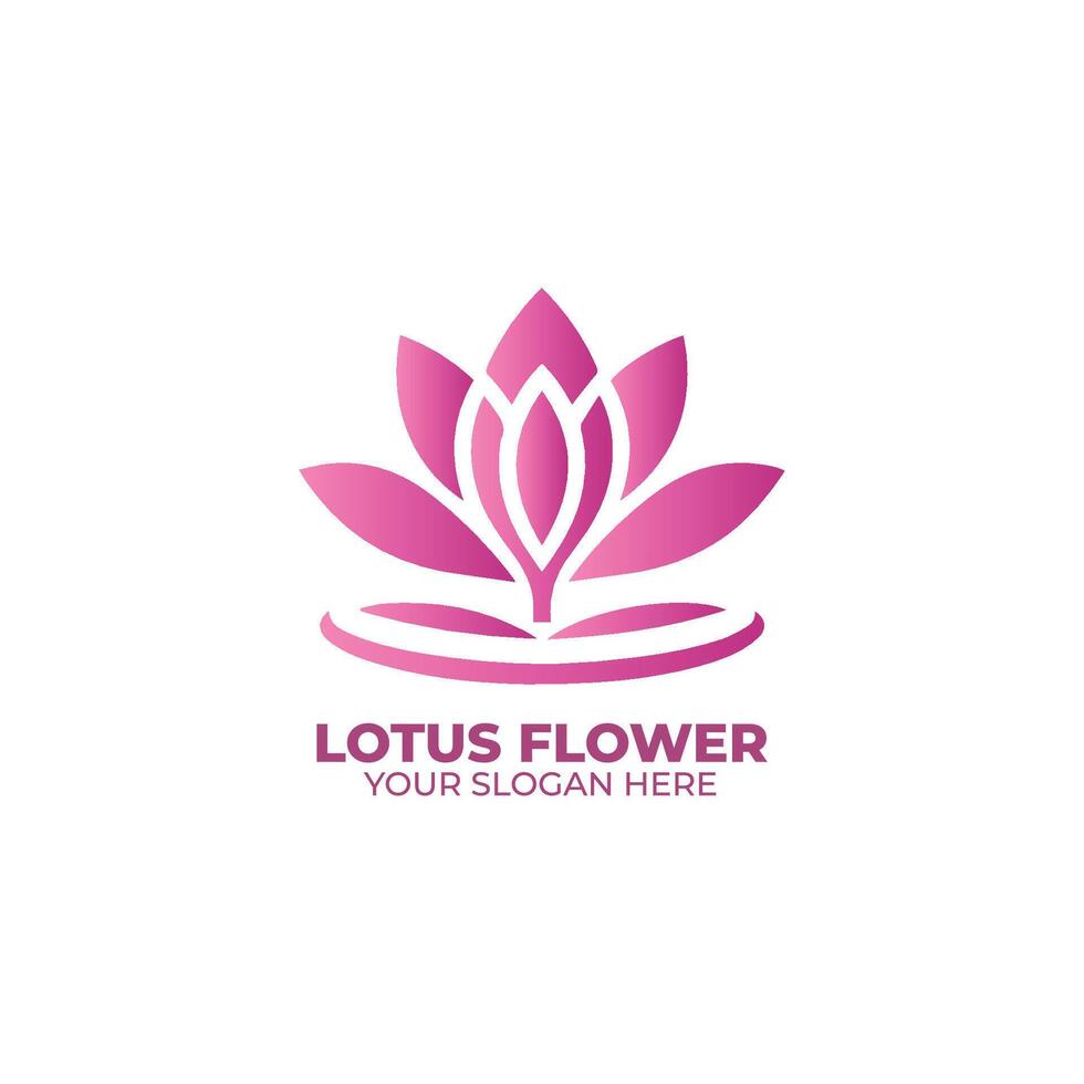 le lotus fleur logo conception vecteur