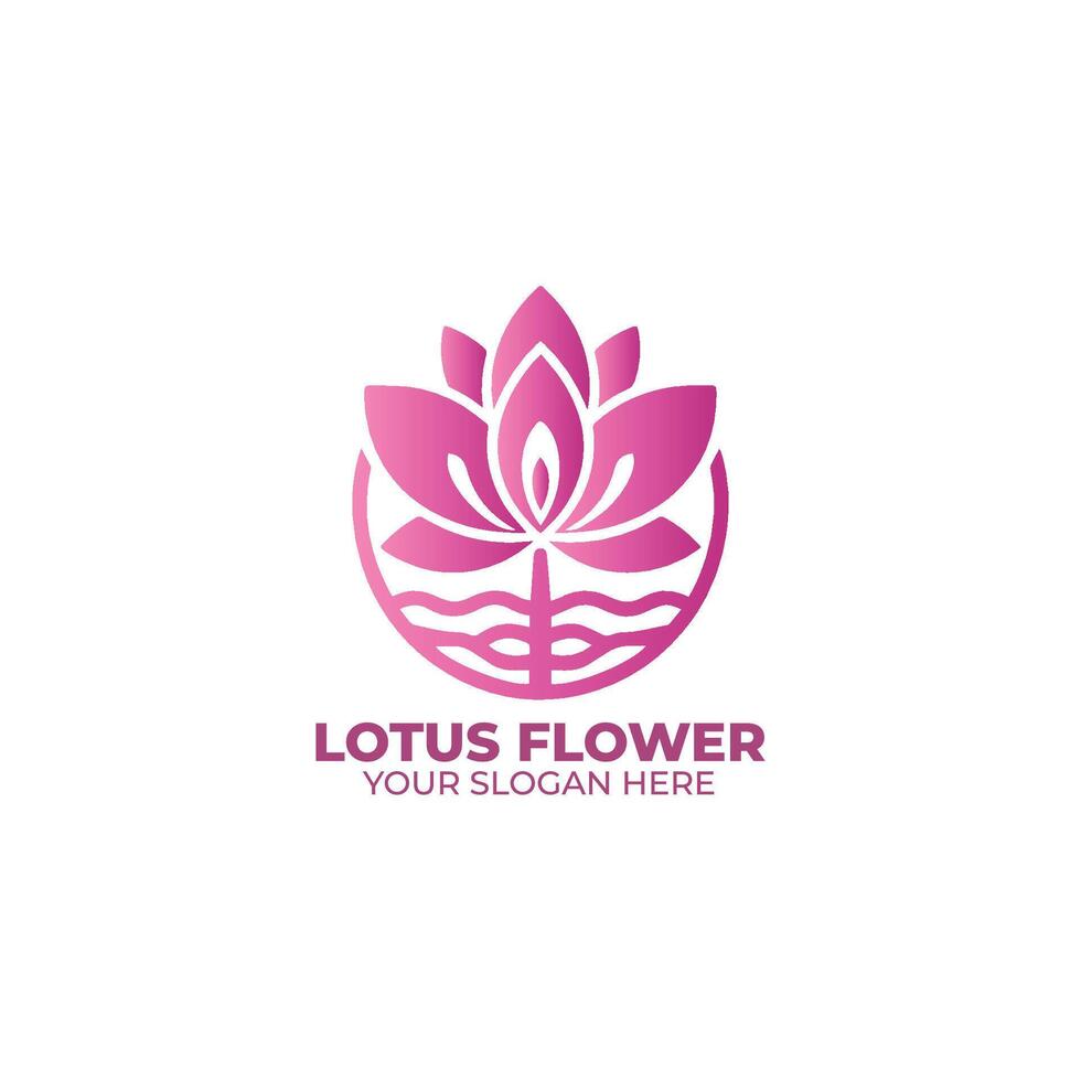le lotus fleur logo conception vecteur