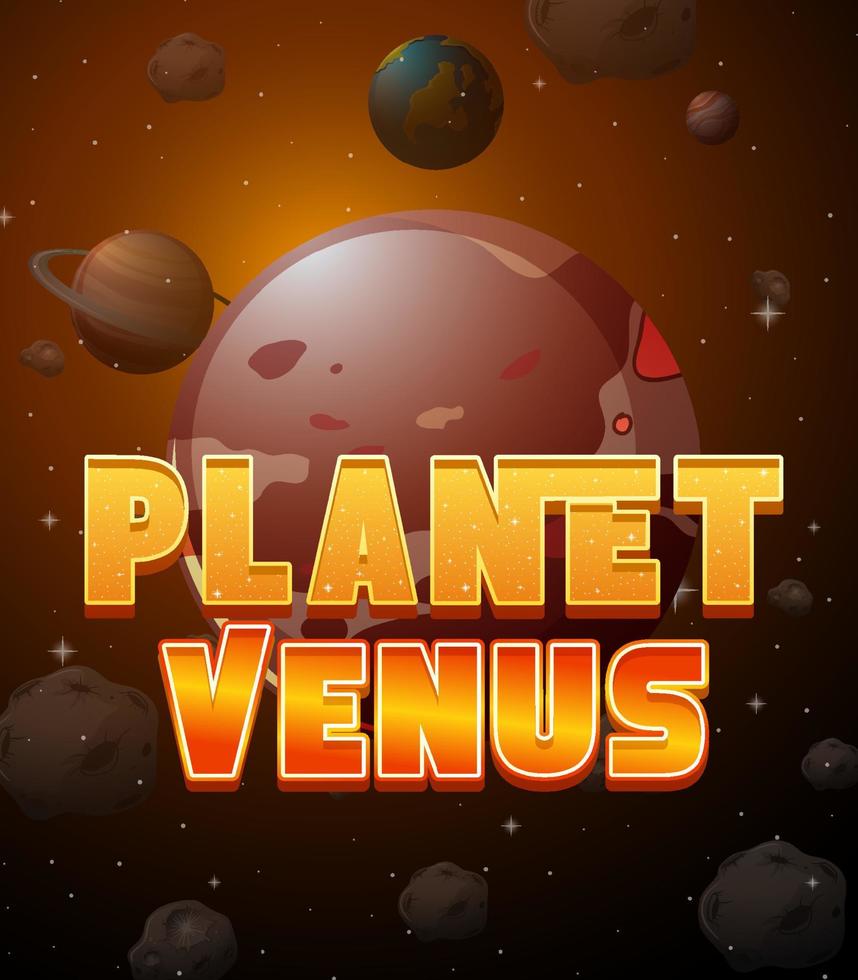 conception d'affiche de la planète vénus vecteur