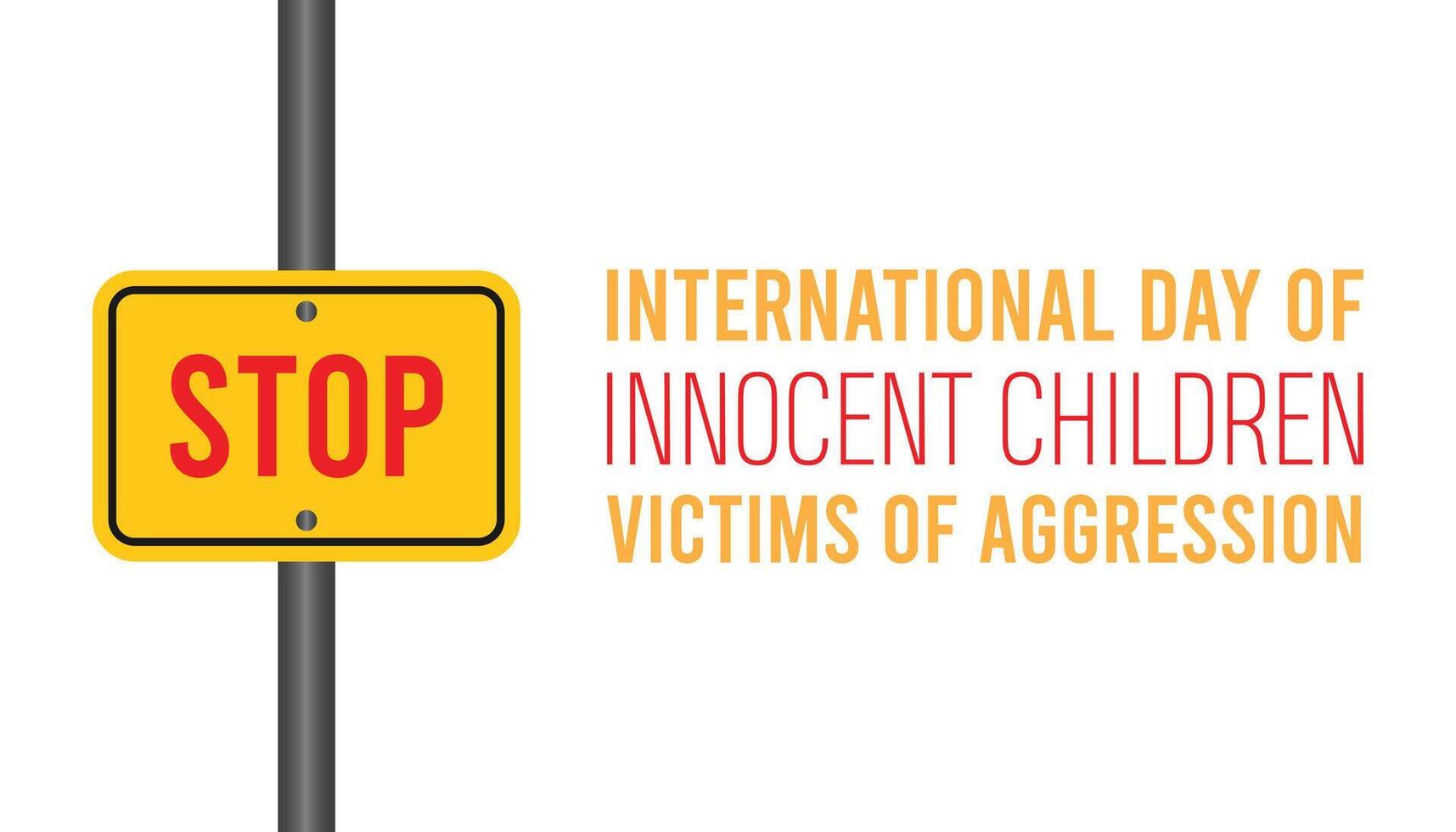 international journée de innocent les enfants victimes de agression observé chaque année dans juin. modèle pour arrière-plan, bannière, carte, affiche avec texte une inscription. vecteur