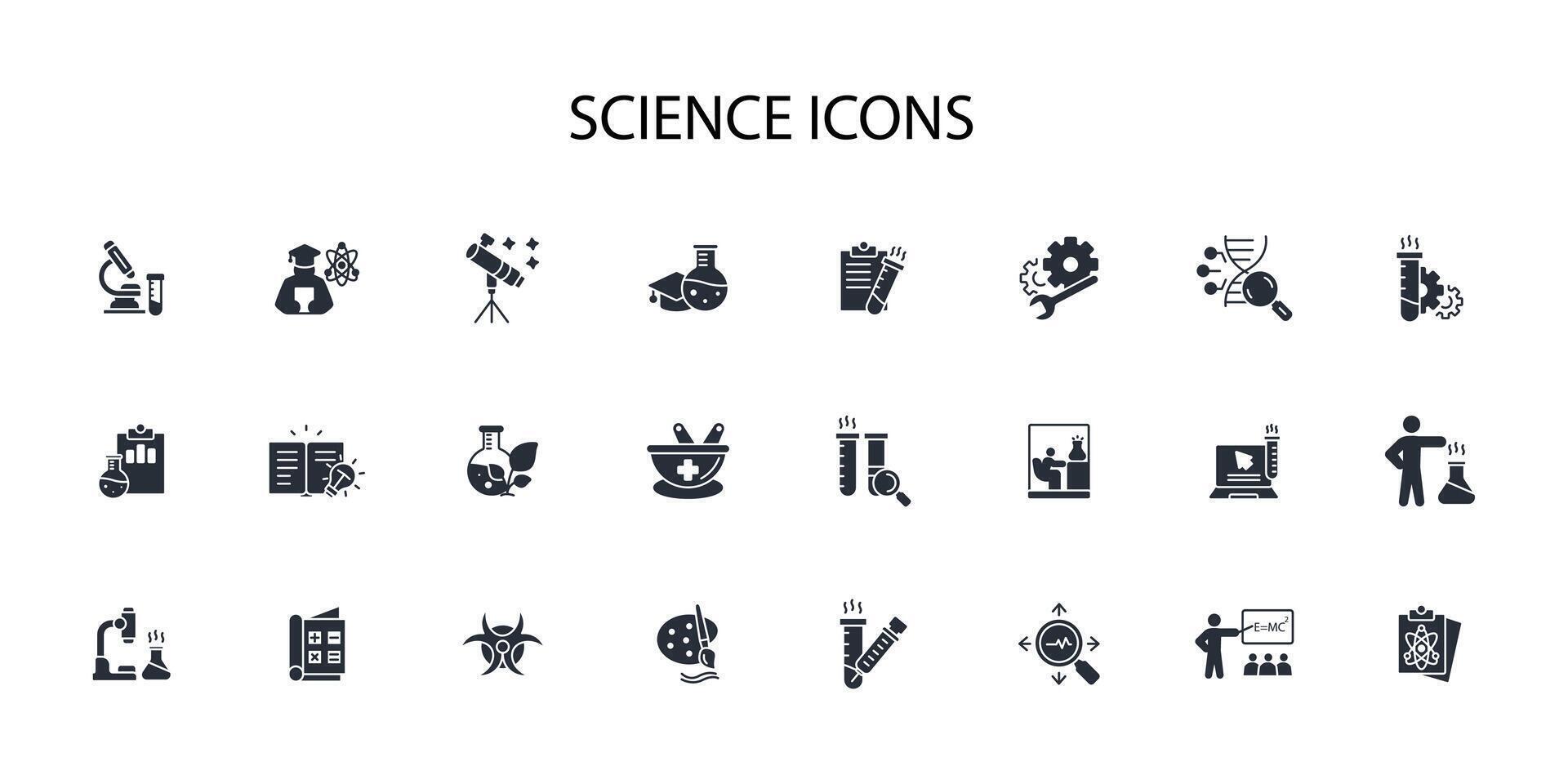 science icône définir..modifiable course.linéaire style signe pour utilisation la toile conception, logo.symbole illustration. vecteur