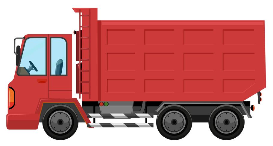 Un camion rouge isolé vecteur