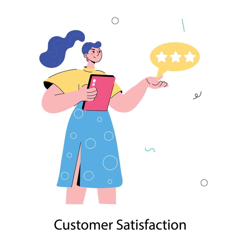 satisfaction client tendance vecteur